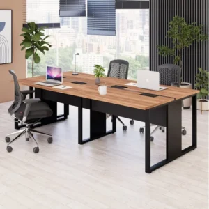 Plataforma  de trabalho 04 lugares pé  quadro  em aço