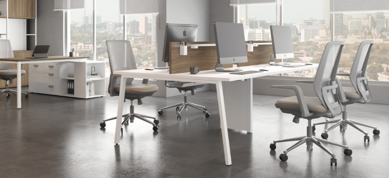 Plataforma de trabalho Mob Clean 25 mm com  pé cavalete