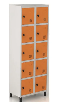 Armário  roupeiro  de 10 portas  com  suporte para cadeado