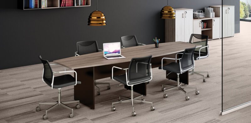 Mesa  de reunião semi oval 2500 x 900 mm